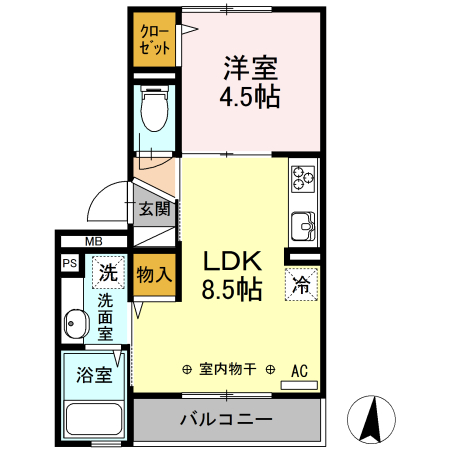 ロイヤルヒルズS  301号室 間取り