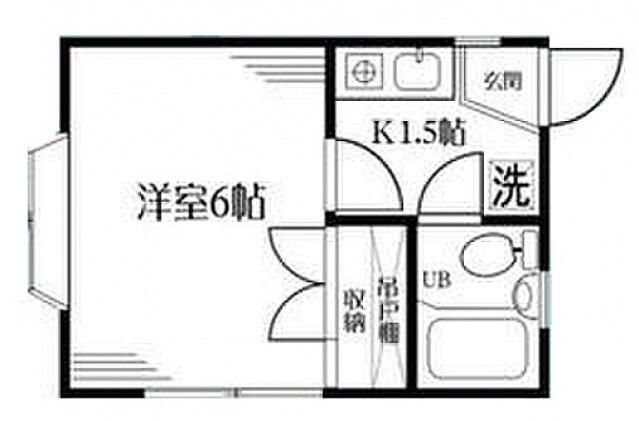 スカイクレール 103号室 間取り