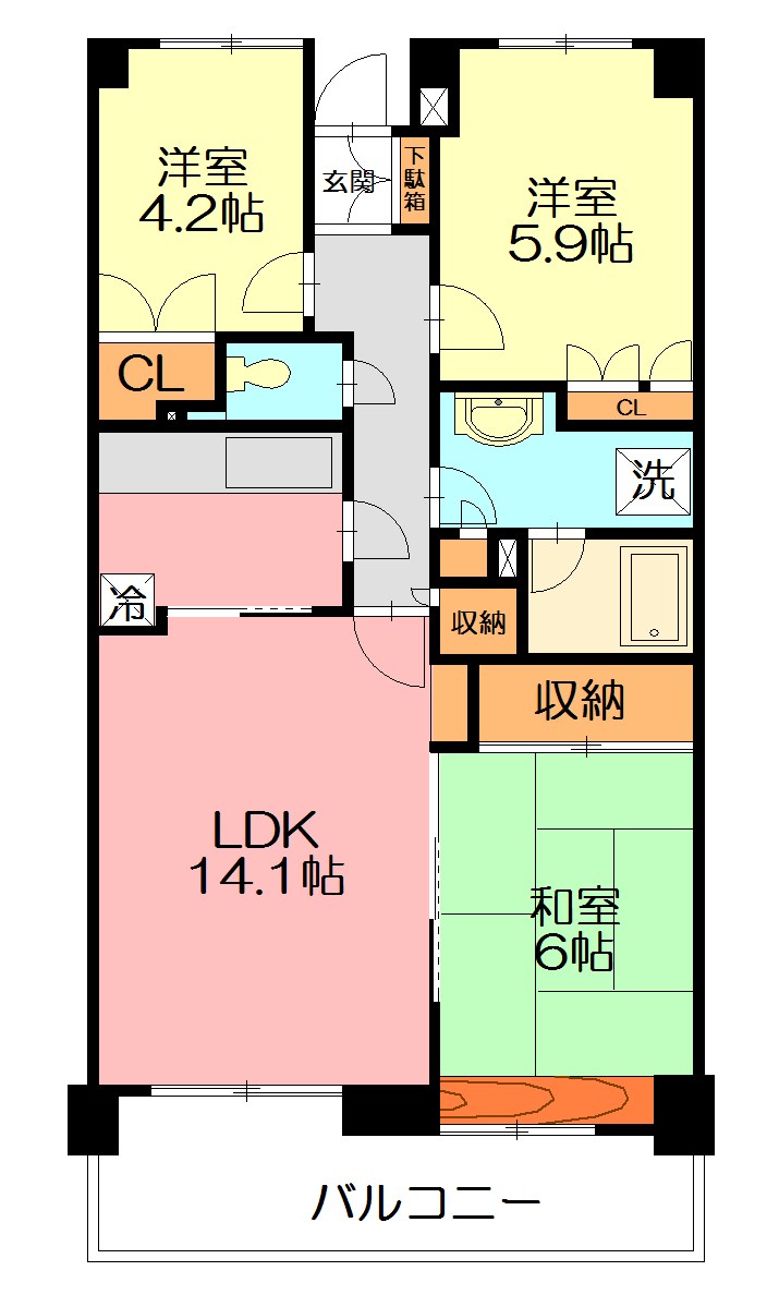 クエスト山手台 間取り図