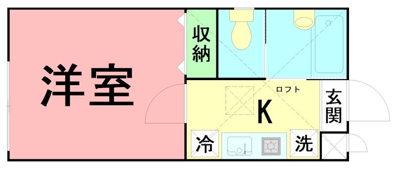 Ｖｉｌｌａ　５１０　Ｎｏ．５ A103号室 間取り