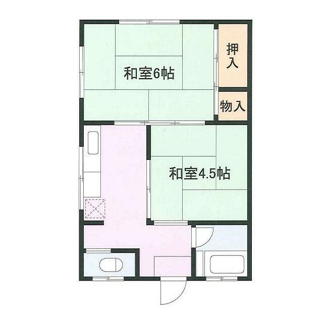 寿荘 A-2号室 間取り