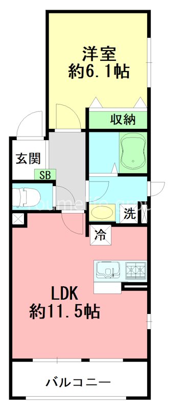 鎌倉　Ｓ　Ｈａｕｓ 301号室 間取り
