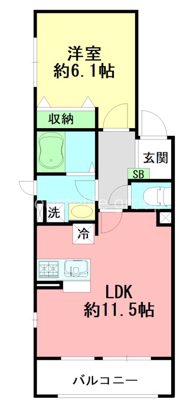 鎌倉　Ｓ　Ｈａｕｓ 302号室 間取り