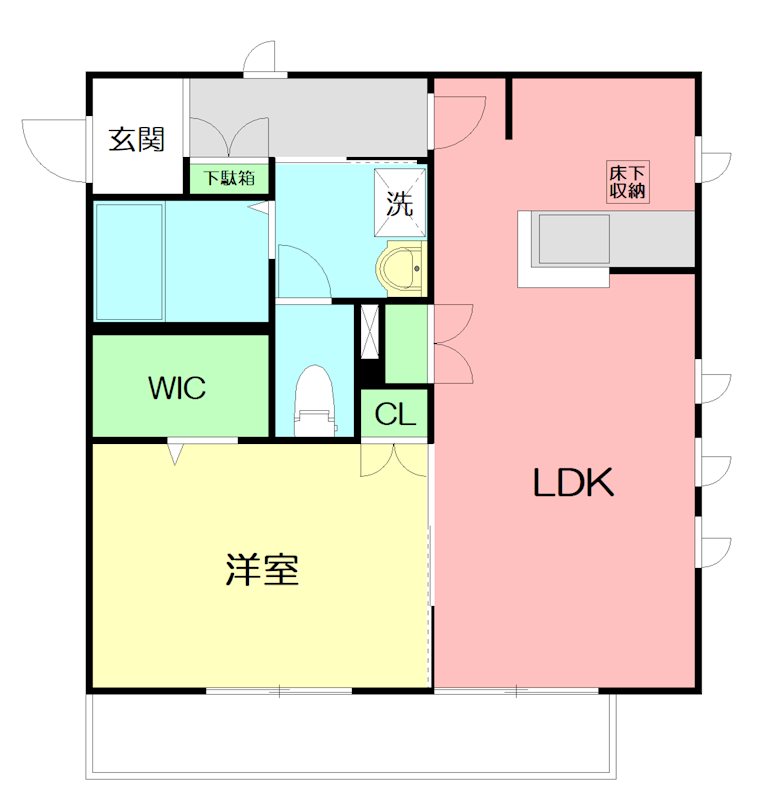 ベルデ鵠沼  201号室 間取り