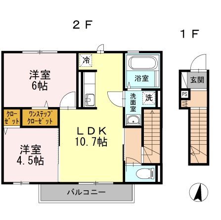 サンロイヤル　Ⅲ 202号室 間取り