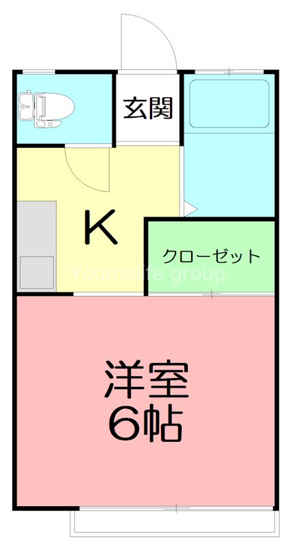 ポルシェ厚木 203号室 間取り
