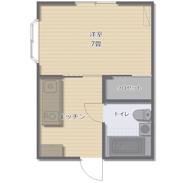 クラウンハウス共英 101号室 間取り