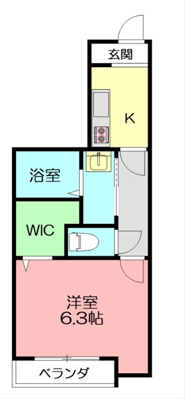 （仮）栄町１丁目マンション 102号室 間取り