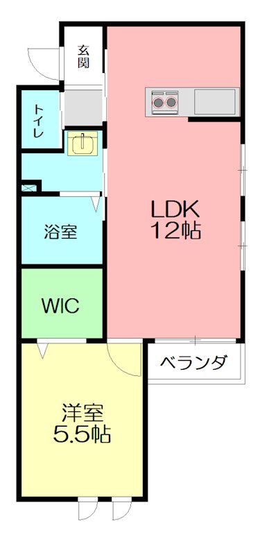 アジュール 101号室 間取り
