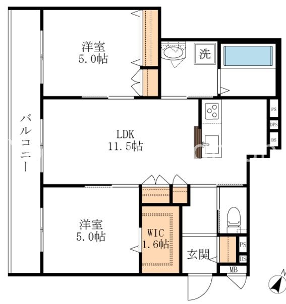 Riva Sakuragaoka 201号室 間取り