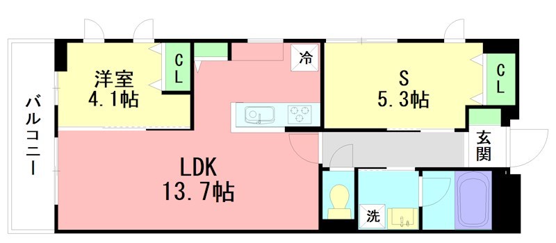 GRAND RESIDENCE UCHIYAMA Ⅳ 104号室 間取り