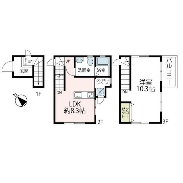 富士見フォーテラス D号室 間取り