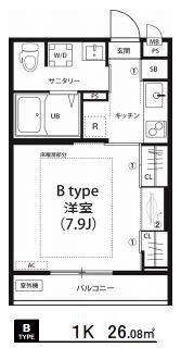 リブリ・オアシス湘南台 102号室 間取り