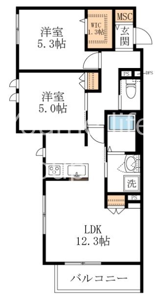 Riva　Sakuragaoka 203号室 間取り