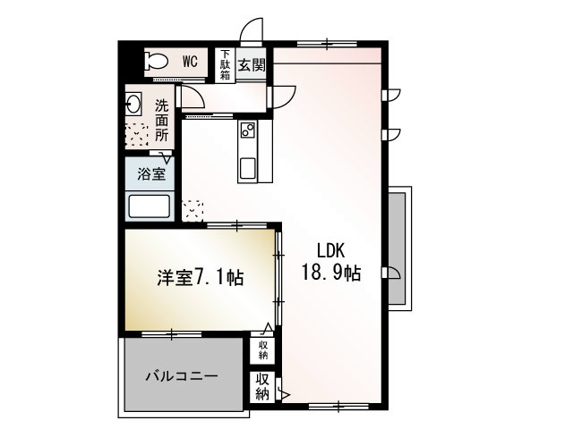 ウエストガーデン 301号室 間取り