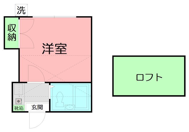 スカイソラーレ 202号室 間取り