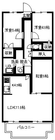 エスト 203号室 間取り