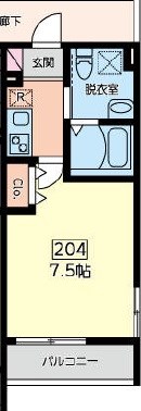 OCEAN'S14 204号室 間取り