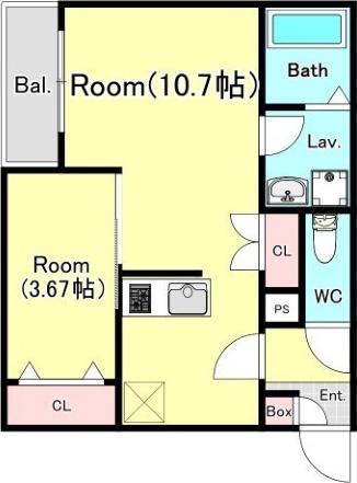 ジーメゾン綾瀬上土棚 202号室 間取り