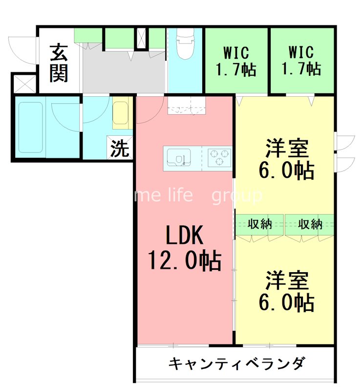 Villa Shonan 203号室 間取り