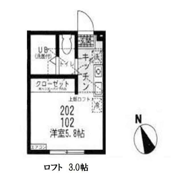 ハーミットクラブハウス大船 102号室 間取り