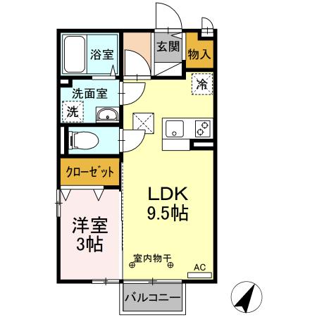 第3サニーサイト 103号室 間取り