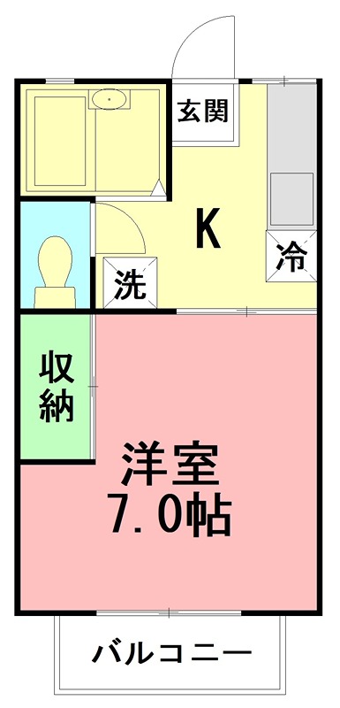 ＴＡＰ安藤 7-202号室 間取り