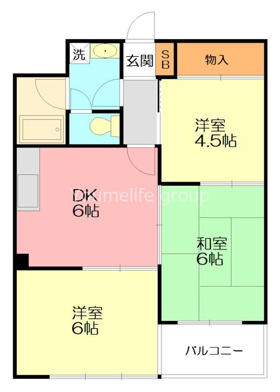 セレーノ東町Ⅱ 301号室 間取り