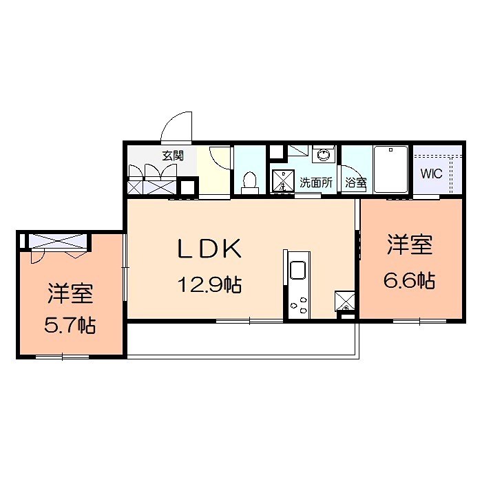 ソレイユ湘南Ⅵ 302号室 間取り