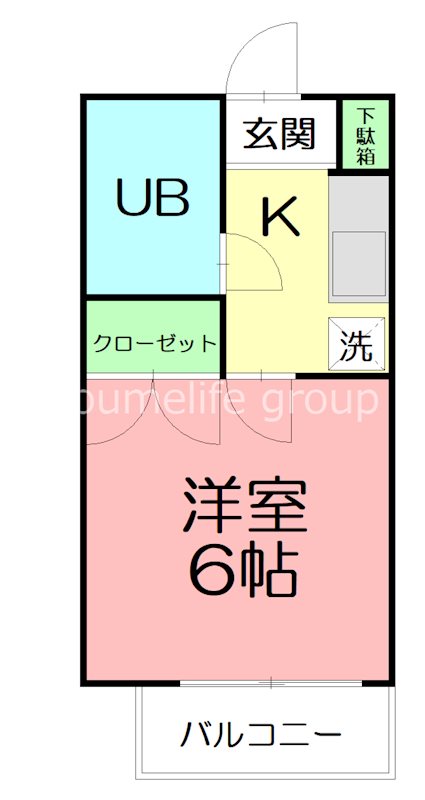 日美コーポ 205号室 間取り