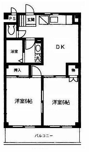 丘の上ハウス 304号室 間取り