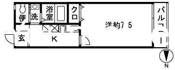 アクアベル 106号室 間取り