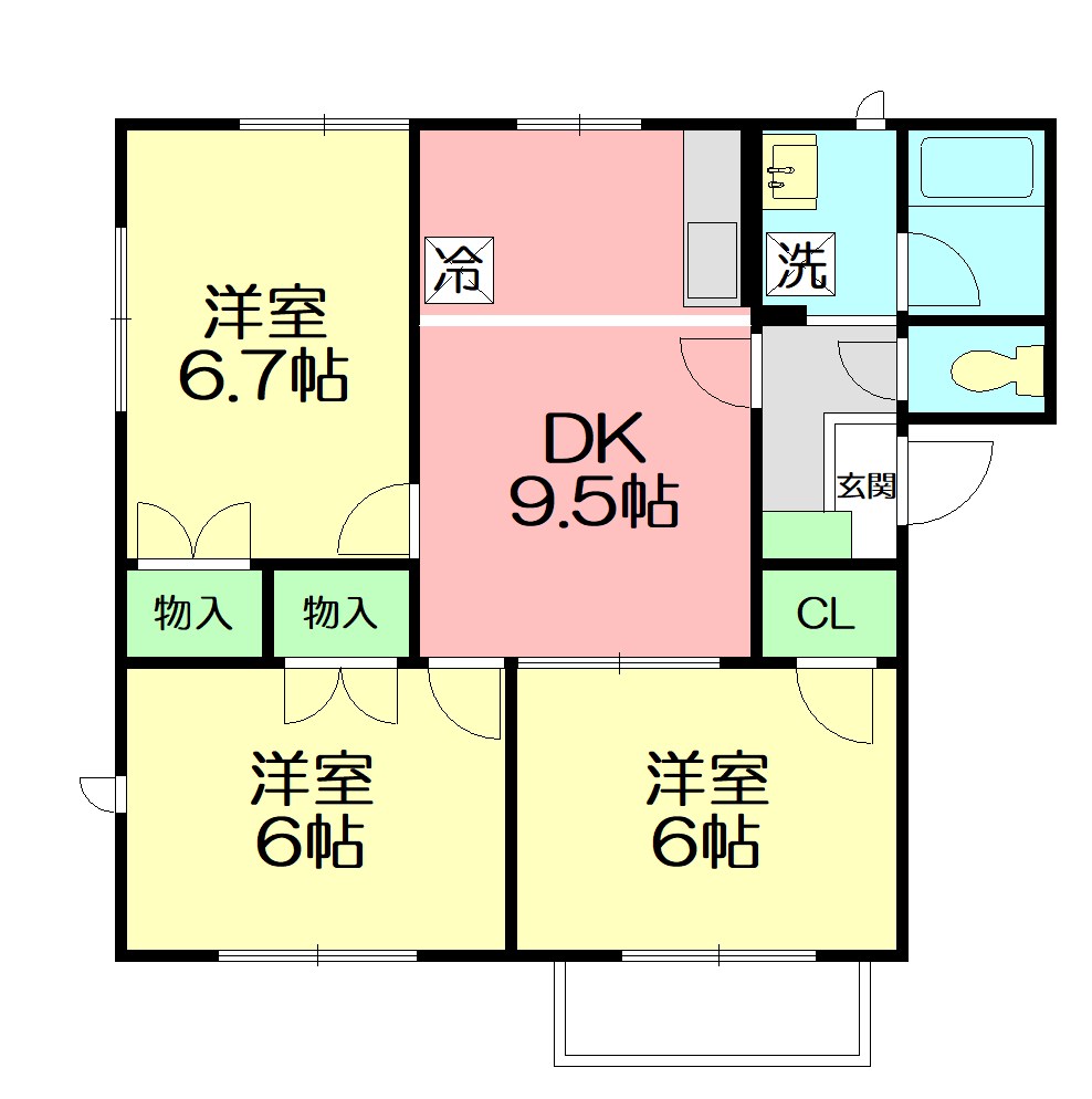 メゾン・エリナA棟 102号室 間取り