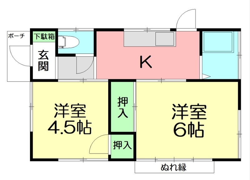 菱沼太田貸家 間取り