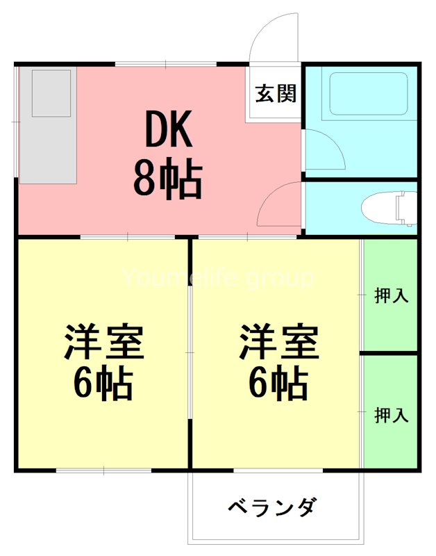 第一綾西ハイツ 101号室 間取り