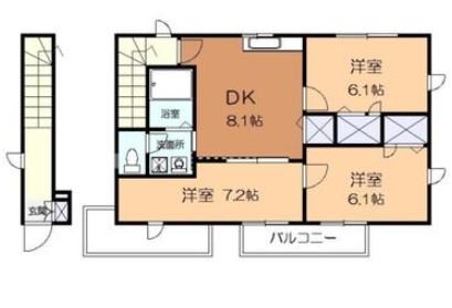 グランドソレイユⅡ 201号室 間取り