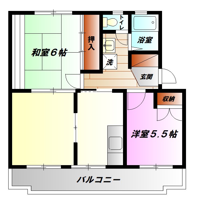 ハイツエスアール 203号室 間取り