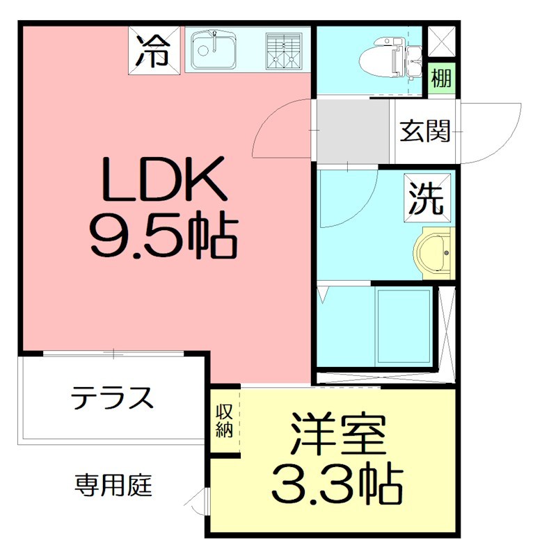 サザンウインド湘南 101号室 間取り