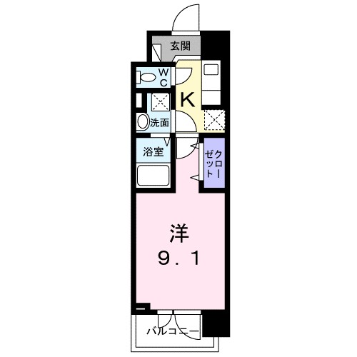 スアヴィス平塚宝町 810号室 間取り