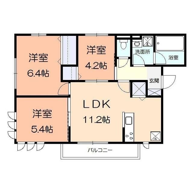 花笑み 201号室 間取り