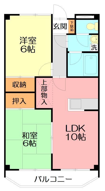 ロワール市川 105号室 間取り