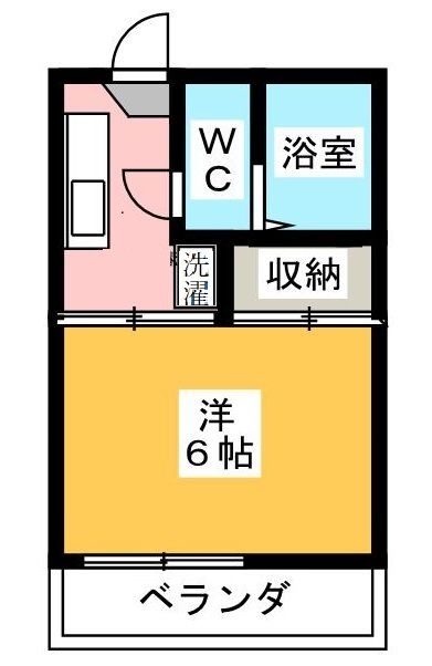 クロノス秦野東海大学前 102号室 間取り