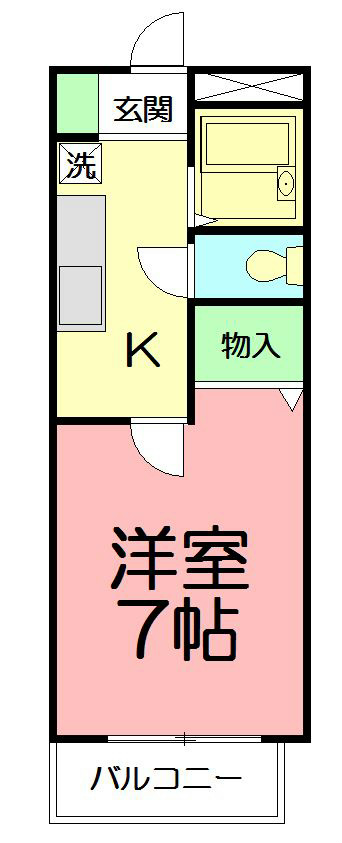 コート中海岸 202号室 間取り