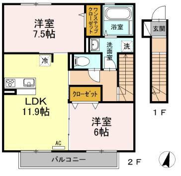 サクラハイツ 202号室 間取り