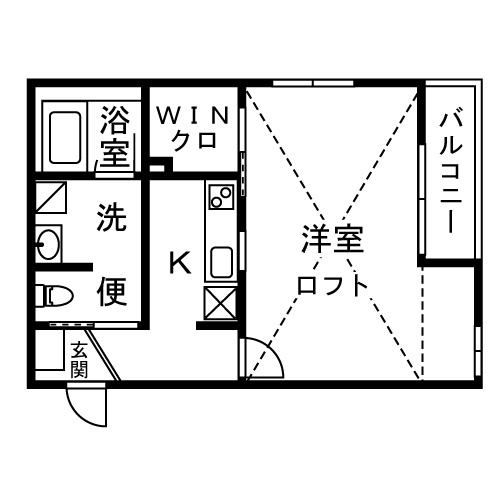 ルマルタン 201号室 間取り