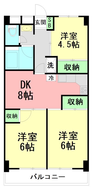 第５山仁ビル 405号室 間取り