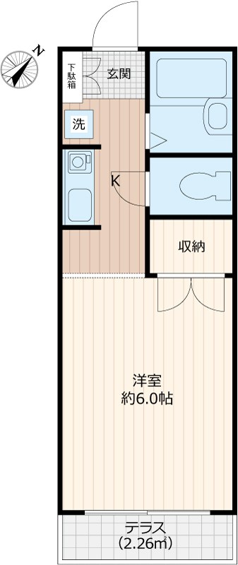 シティコープ産友 107号室 間取り
