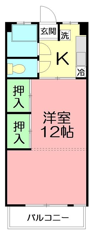 正栄荘 208号室 間取り