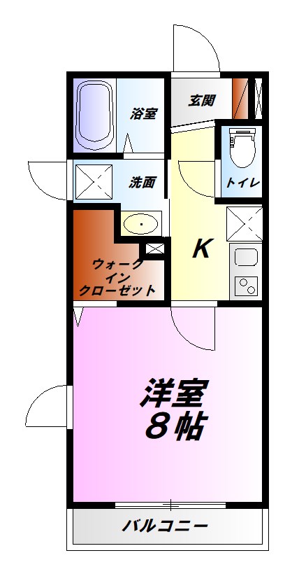 Gravure de Prier 2D号室 間取り