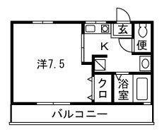 クレスト 101号室 間取り